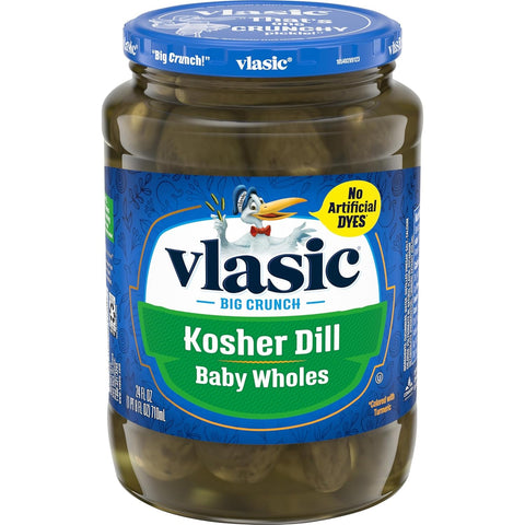 Kosher Dill Baby Whole Pickles, Keto Friendly, 24 FL OZ