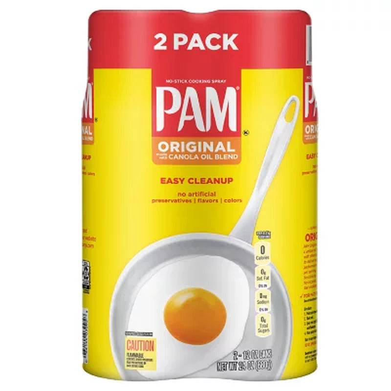 PAM Original Cooking Spray, 12 Oz., 2 Pk.