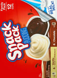 Chocolate and Vanilla Flavored Pudding Cups Family Pack, 12 Count Pudding Cups (1 Pack)