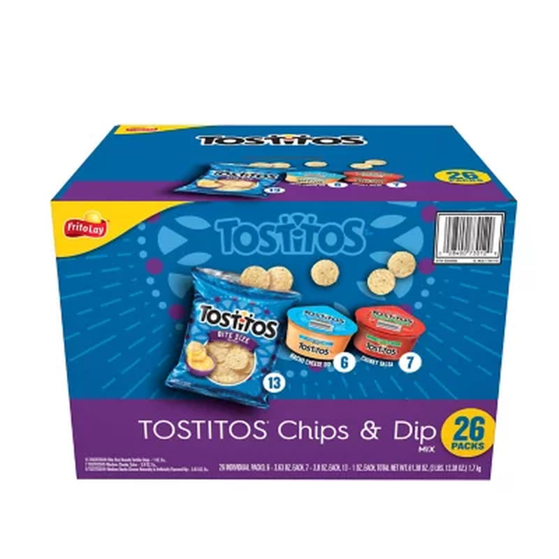 Tostitos Chips & Dip Mix, Variety Pack Snacks, 26 Pk.