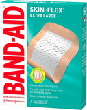 Brand Skin-Flex Adhesive Bandages for First Aid and Wound Care of Minor Cuts and Scrapes & Burns, Flexible Sterile Bandages for Fingers & Knees, Extra Large, All One Size, 7 Ct