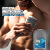 Dove Men+Care Antiperspirant Deodorant Stick Clean Comfort 72-Hour Sweat & Odor Protection Antiperspirant for Men with 1/4 Moisturizing Cream 0.5 Oz