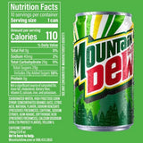 Mountain Dew Original Mini Cans, 7.5 Fl. Oz., 30 Pk.