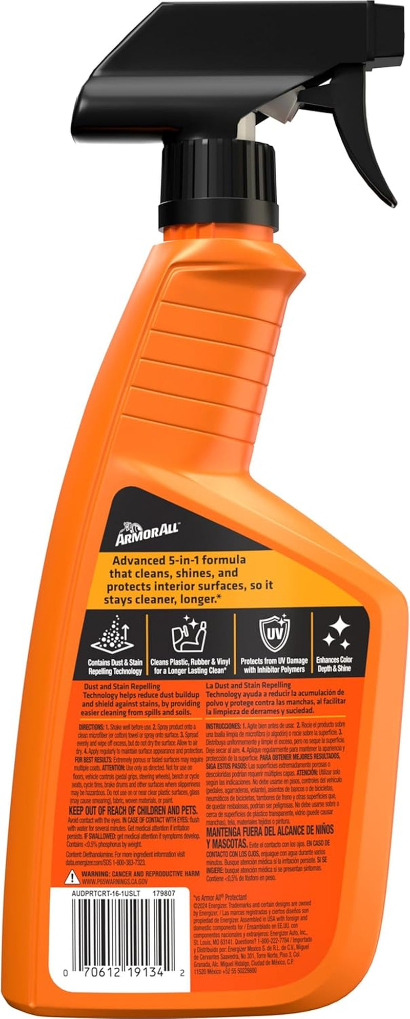 Extreme Shield Protectant Spray , Interior Car Cleaner with UV Protection against Cracking and Fading, 16 Fl Oz