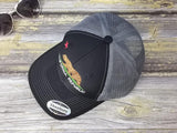 California State Bear Flag Trucker Hats for Women Men, Black Grey Embroidery Snapback Hat Cali Baseball Caps Dad Hat Unisex