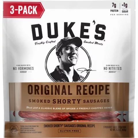 Duke'S Original Recipe Smoked Shorty Sausages, 5 Oz., 3 Pk.