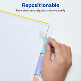 Margin Ultra Tabs, 2.5" X 1", Pastel Sparkle Shimmer Designs, 16 Repositionable Page Tabs (74150)