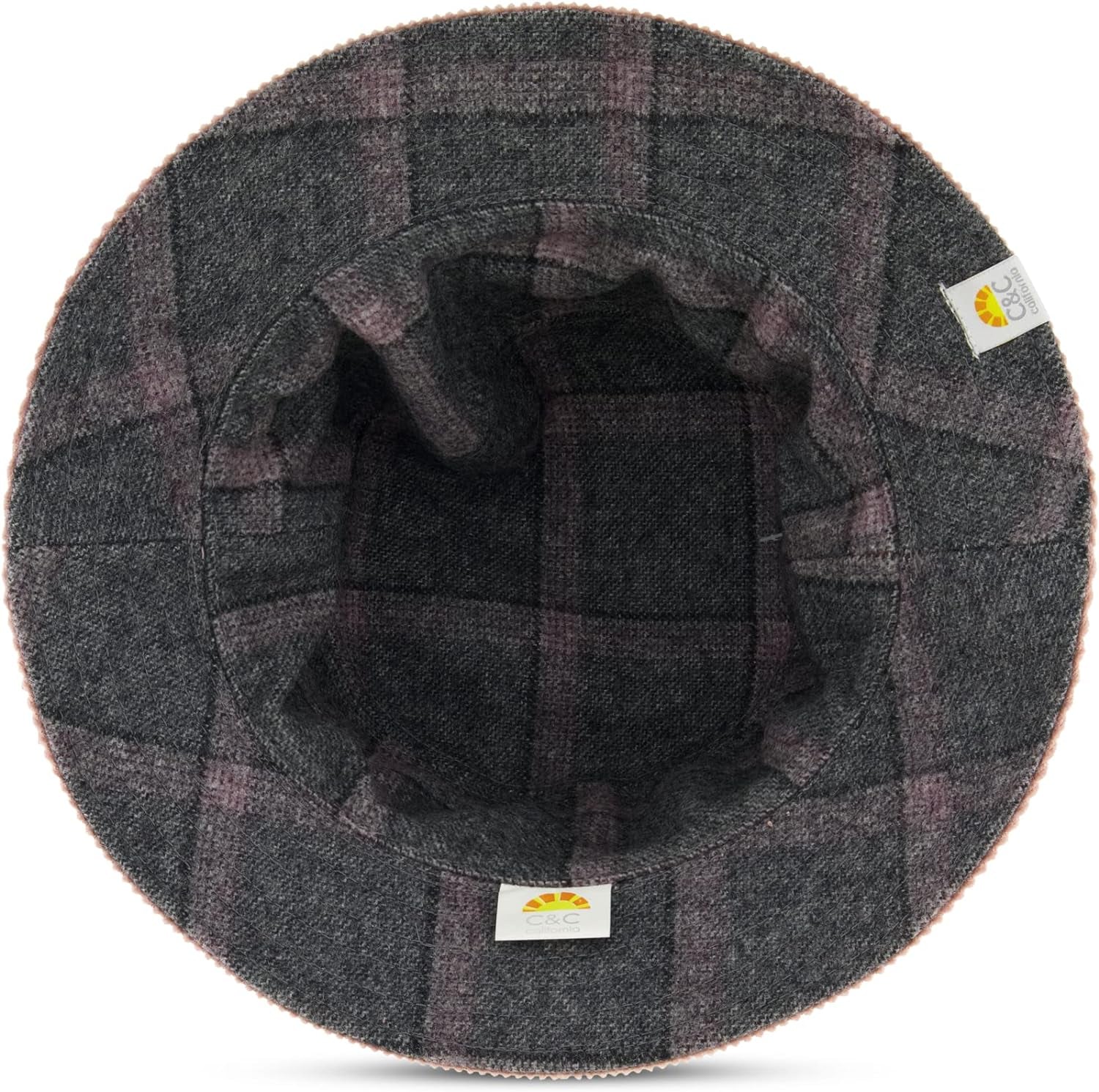 Women's Bucket hat, Reversible Corduroy and Plaid Packable Travel, Wide Brim Summer Hat