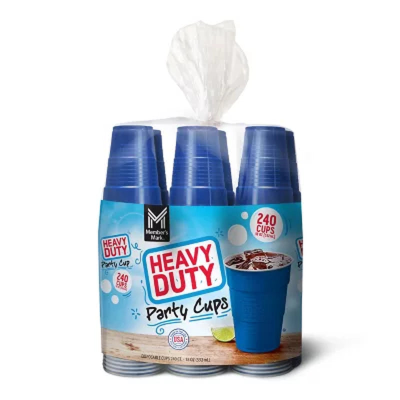 Member'S Mark Heavy-Duty Blue Plastic Cups 18 Oz., 240 Ct.