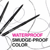 Mega Last Breakup Proof Retractable Eyeliner - Ultra-Fine Brush, Waterproof,16-Hour Long-Lasting Wear - Cruelty-Free & Vegan - Black