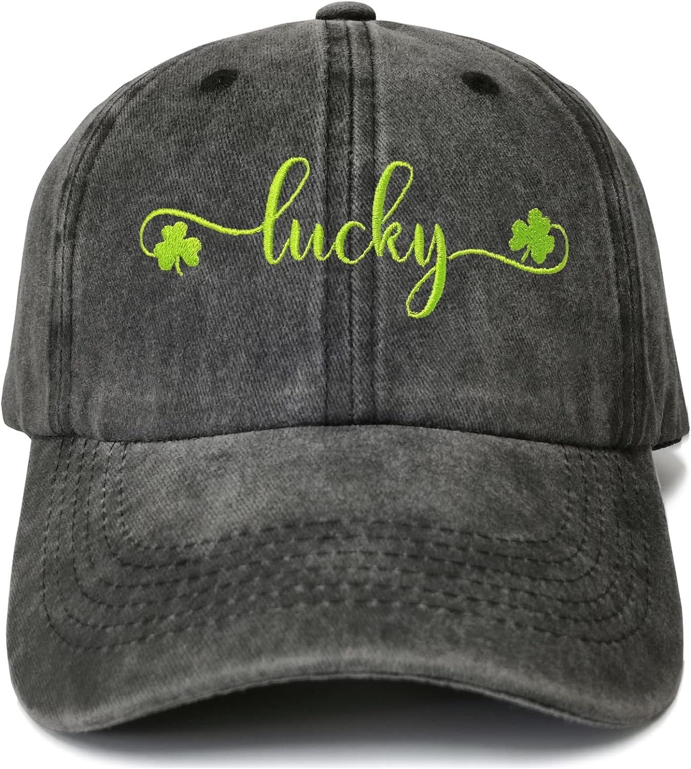 Embroidered Lucky Baseball Hat for Women Men, Gift, Irish Clover Hat Ireland Dad Hat
