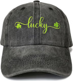 Embroidered Lucky Baseball Hat for Women Men, Gift, Irish Clover Hat Ireland Dad Hat