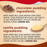 Chocolate and Vanilla Flavored Pudding Cups Family Pack, 12 Count Pudding Cups (1 Pack)