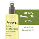 Daily Moisturizing Dry Body Oil Mist with Oat and Jojoba Oil for Dry, Rough Sensitive Skin, Nourishing & Hypoallergenic Body Spray, Paraben-, Silicone- & Phthalate-Free, 6.7 Fl. Oz