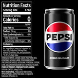 Pepsi Zero Sugar Mini Cans, 7.5 Fl. Oz., 30 Pk.