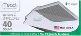 #10 Envelopes, Security Printed Lining for Privacy, Gummed Closure, All-Purpose 20-Ib Paper, 4-1/8" X 9-1/2", White, 40 Letter Size Envelopes per Box (75214)