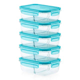 Pyrex Meal Prep 10-Piece Divided Glass Food Storage Set, 4-Cup Capacity