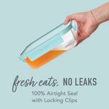 Bentgo 8-Piece Leak-Proof Glass Food Storage Set, Soft Aqua