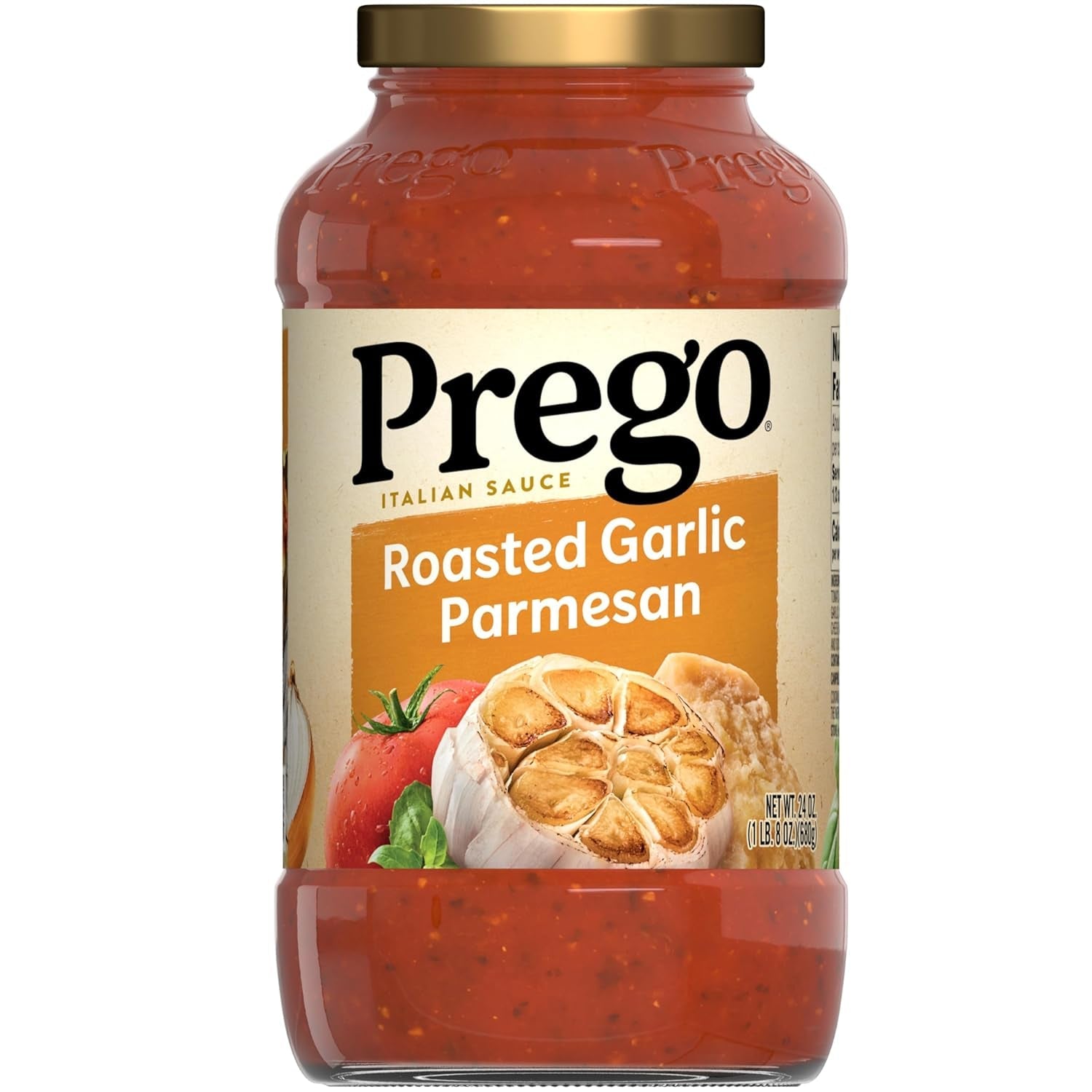 Pasta Sauce, Italian Tomato Sauce with Roasted Garlic & Parmesan Cheese, 24 Oz Jar