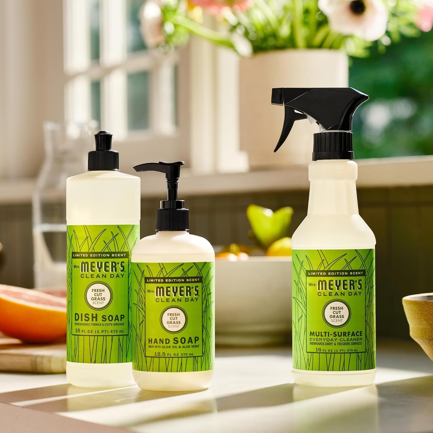 Liquid Hand Soap, Fresh Cut Grass Scent, 12.5 Ounce Bottle