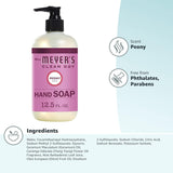 Hand Soap, Made with Essential Oils, Biodegradable Formula, Peony, 12.5 Fl. Oz