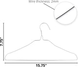 '- Wire Hangers, 10 Pack, Metal Hangers, Wire Hangers for Clothes, Wire Coat Hangers, Metal Clothes Hanger, Silver Hangers, Shirt Hangers, Slim Hangers, Thin Hangers, Standard Hangers