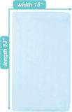 100% Natural Breathable Cotton Jersey Knit Fitted Bassinet Sheet, Blue, 15" X 33", Soft Breathable, for Boys and Girls
