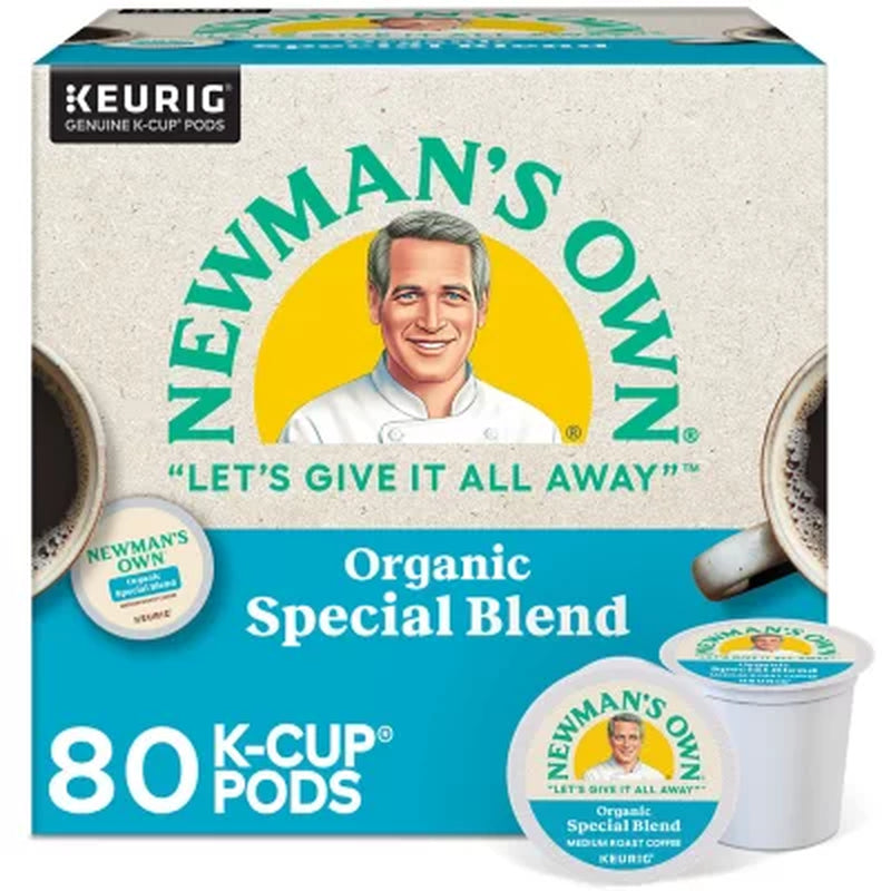Newman'S Own Organics Medium Roast K-Cup, Special Blend, 80 Ct.