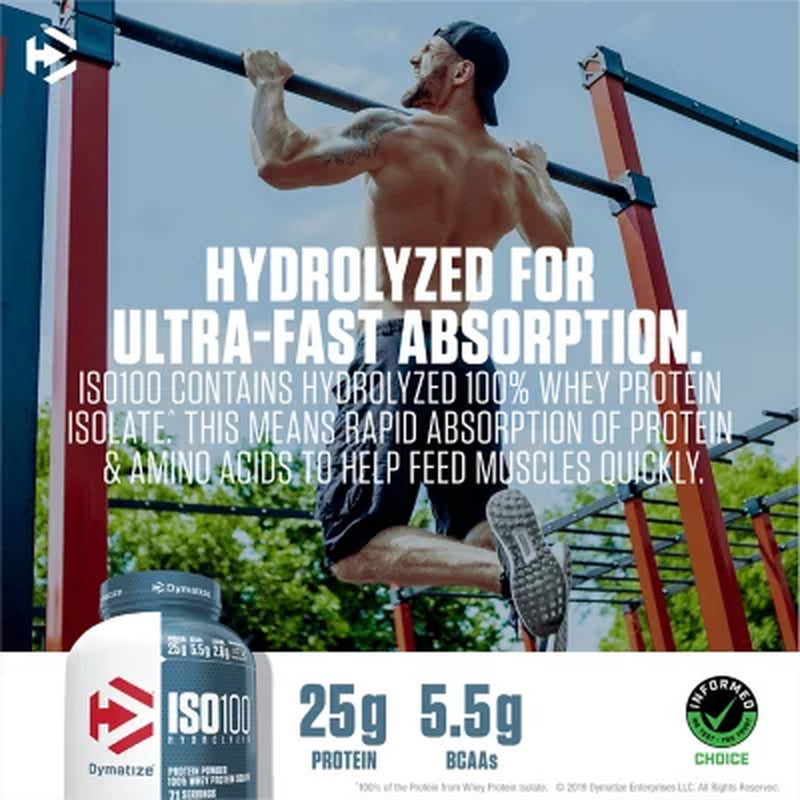 Dymatize ISO100 Hydrolyzed 25G 100% Whey Protein Powder, Gourmet Vanilla 1.6 Lbs.