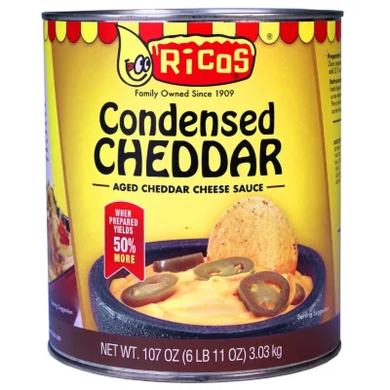 Ricos Condensed Cheddar Cheese Sauce 107 Oz.