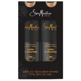 Shea Moisture African Black Soap Calm and Clearing Body Wash, 18 Fl. Oz., 2Pk.