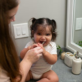 Infant-To-Toddler Toothbrush, Soft and Safe Baby Training Brush, Elephant, Mint, 0-3 Years (Styles May Vary)