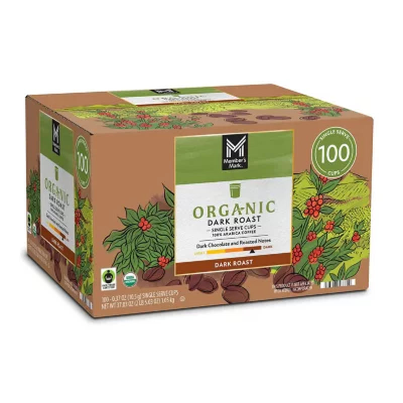 Member'S Mark Organic Dark Roast Coffee Pods, 100 Ct.