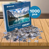 Puzzles for Adults 1000 Pieces - Featuring Moraine Lake Alberta - Challenging and Educational Masterpieces Puzzle for Kids - Large, 27X 20 Inches - Jigsaw Puzzles 1000 Pieces for Adults