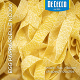 Egg Pappardelle No. 101 Pasta, 8.8 Oz, Authentic, Slow Dried, Made with Cage Free Eggs & Durum Wheat, Versatile Pasta for Sauces & Recipes, Made in Italy