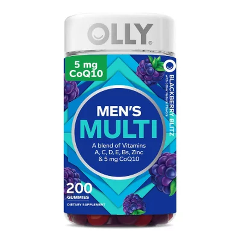 OLLY Men'S Multivitamin Gummy, Blackberry, 200 Ct.