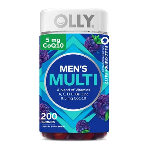 OLLY Men'S Multivitamin Gummy, Blackberry, 200 Ct.