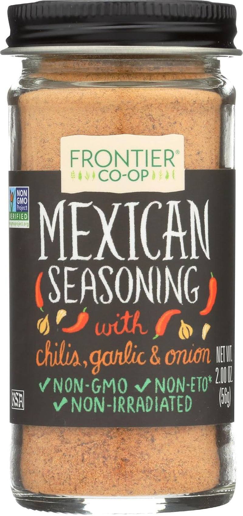 Frontier Seasoning Blends Salt-Free Mexican Seasoning, 2-Ounce Bottle