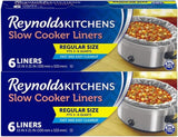 Kitchens Slow Cooker Liners, Regular (Fits 3-8 Quarts), 6 Count (Pack of 2), 12 Total