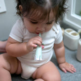Infant-To-Toddler Toothbrush, Soft and Safe Baby Training Brush, Elephant, Mint, 0-3 Years (Styles May Vary)