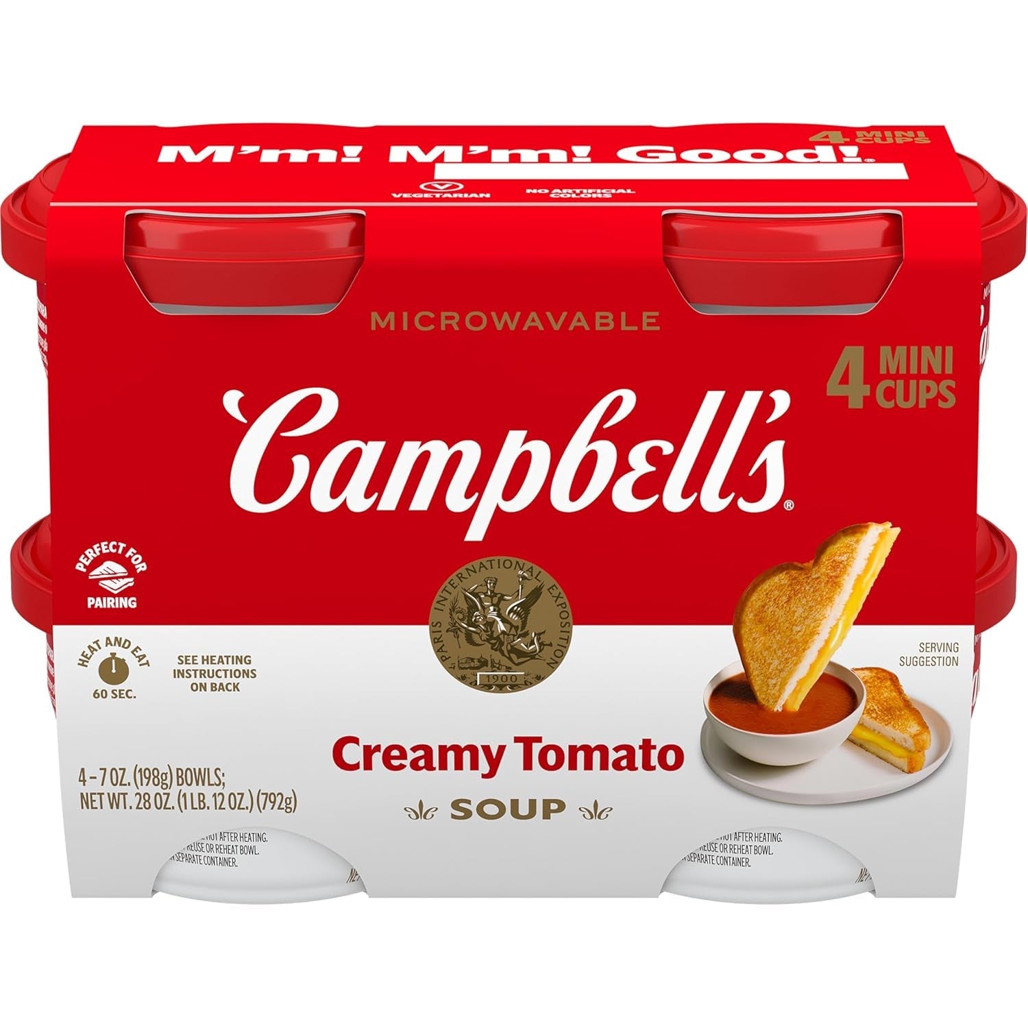 Creamy Tomato Soup, 7 Oz Microwavable Bowl (Pack of 4)