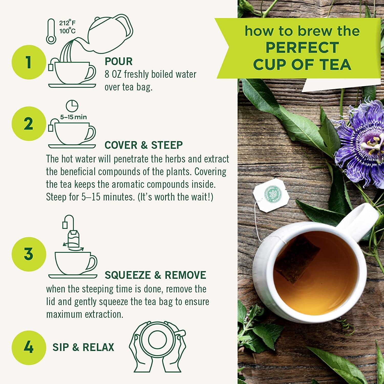 Tea, Organic Smooth Move, Relieves Occasional Constipation, Senna, 32 Tea Bags