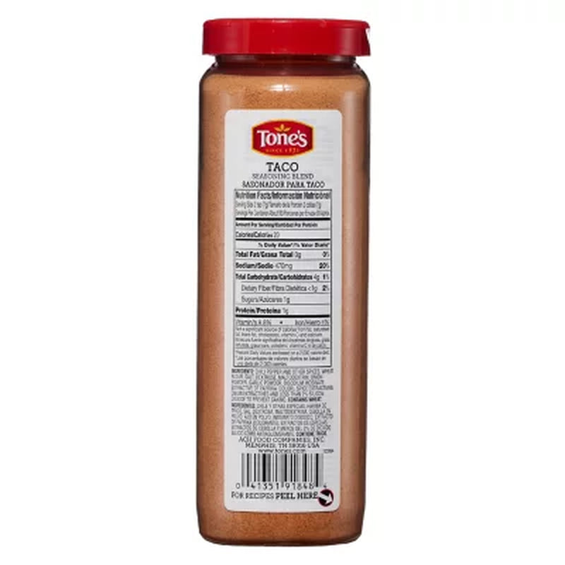 Tone'S Taco Seasoning, 23 Oz.