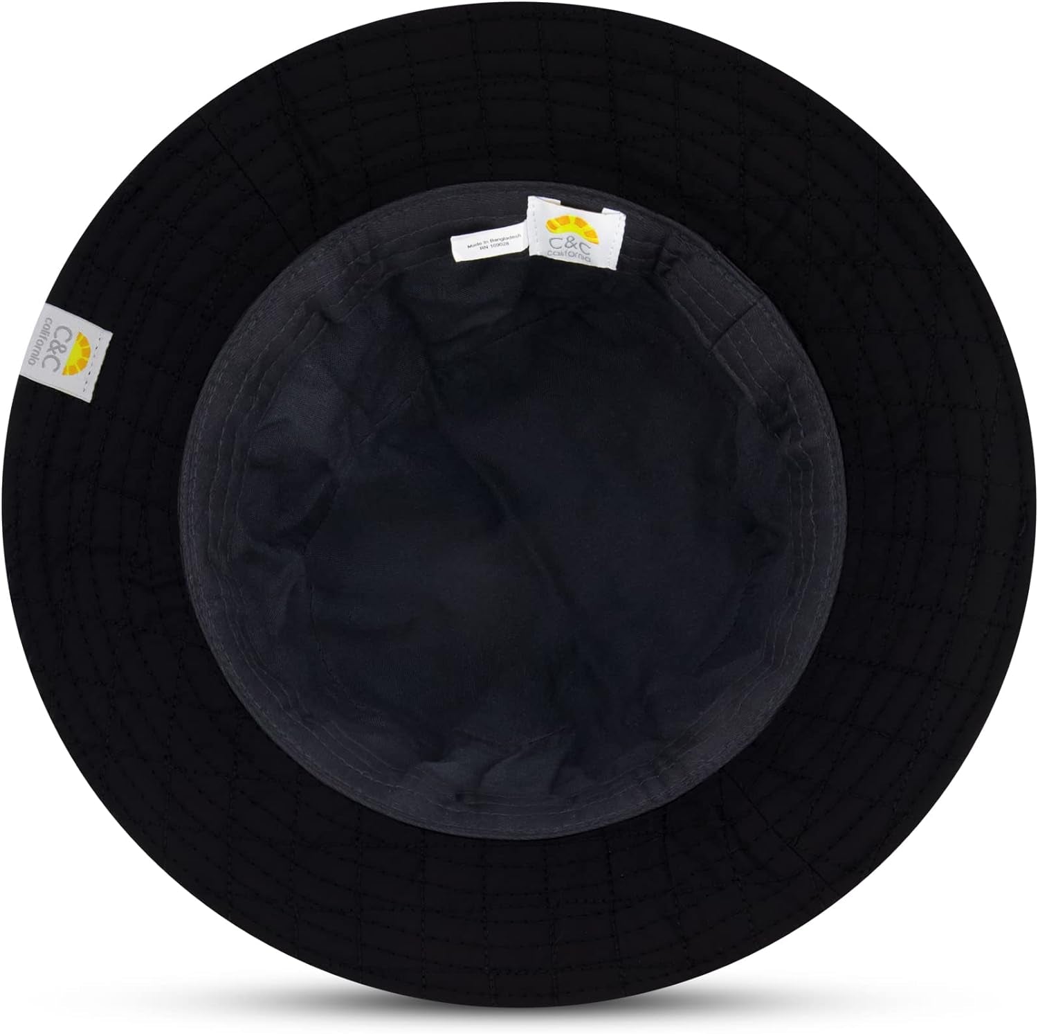 Women's Bucket Hat, Quilted Nylon Packable Travel, Wide Brim Summer Hat