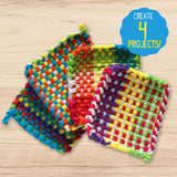 Easy Steps Weaving Loom for Kids, Includes 165 Loom Loops & 1 Weaving Loom with Loom Hook, Makes 4 Projects, Hook & Loop Potholder Kit, DIY Weaving Kit, Potholder Loom Kit, Kids Crafts