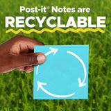 Super Sticky Notes, 3X3 In, 3 Pads, 2X the Sticking Power, Supernova Neons, Bright Colors, Recyclable (3321-SSMIA)