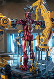 Ironman MK4 Suit-Up Gantry,7 Inch Action Figure,Collectible Ironman Scence,Light with Platform