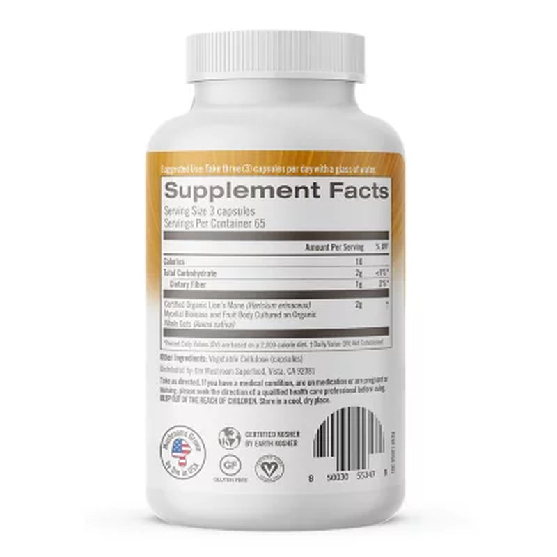 Om Mushroom Superfood Lion'S Mane Capsules, 195 Ct.