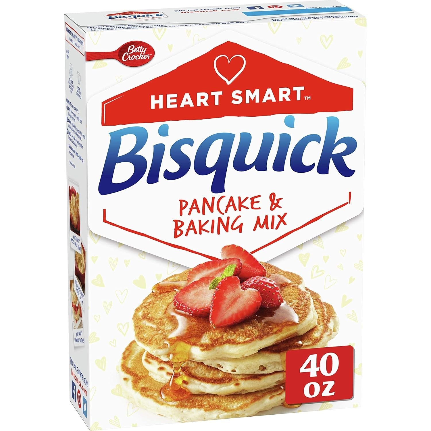 Betty Crocker  Pancake and Baking Mix, Low Fat, Cholesterol Free, Heart Smart, 40 Oz