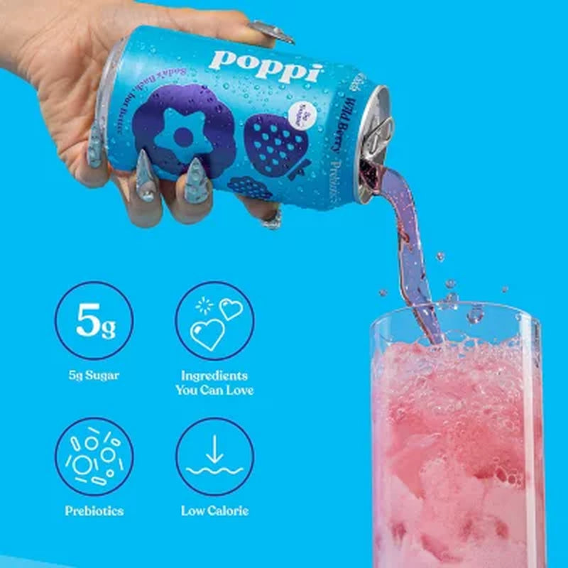 Poppi Prebiotic Soda Tastemakers Variety 12 Fl. Oz., 15 Pk